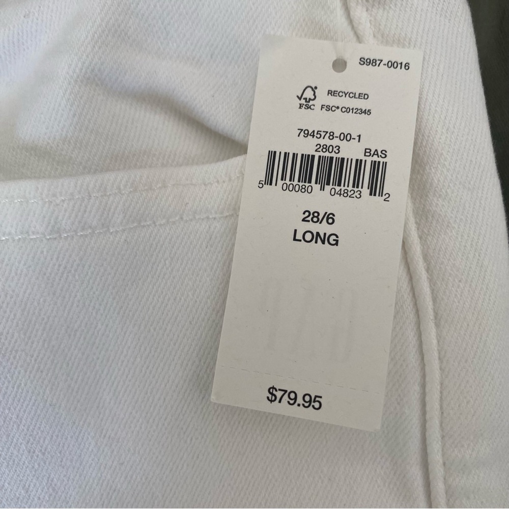Gap Women’s Kick Fit High Rise Jeans in Optic White 28L - Picture 7 of 11